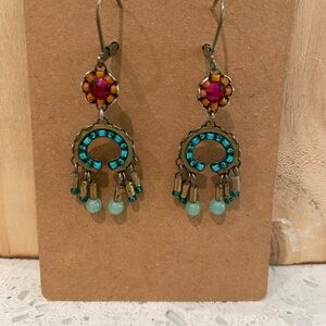 Ayalabar Bohemian Multicolor Dangle Earrings